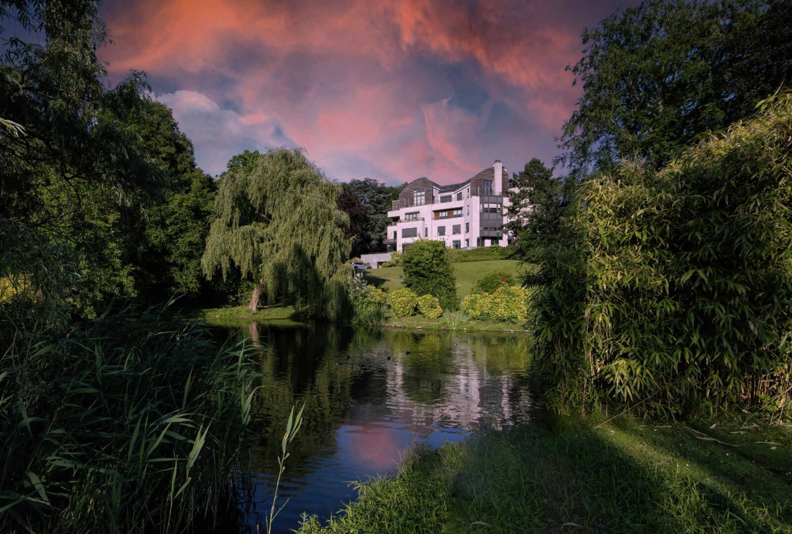 Parc du domaine Bovenberg avec étang, Woluwe-Saint-Pierre